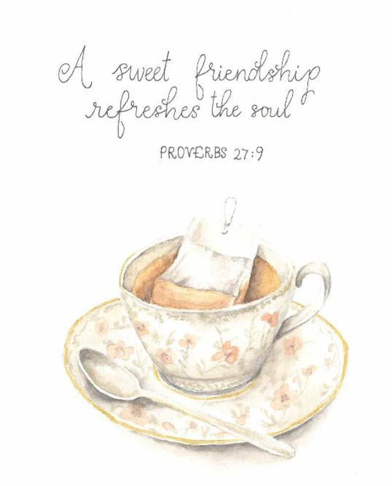 Friendship Watercolor Card Print